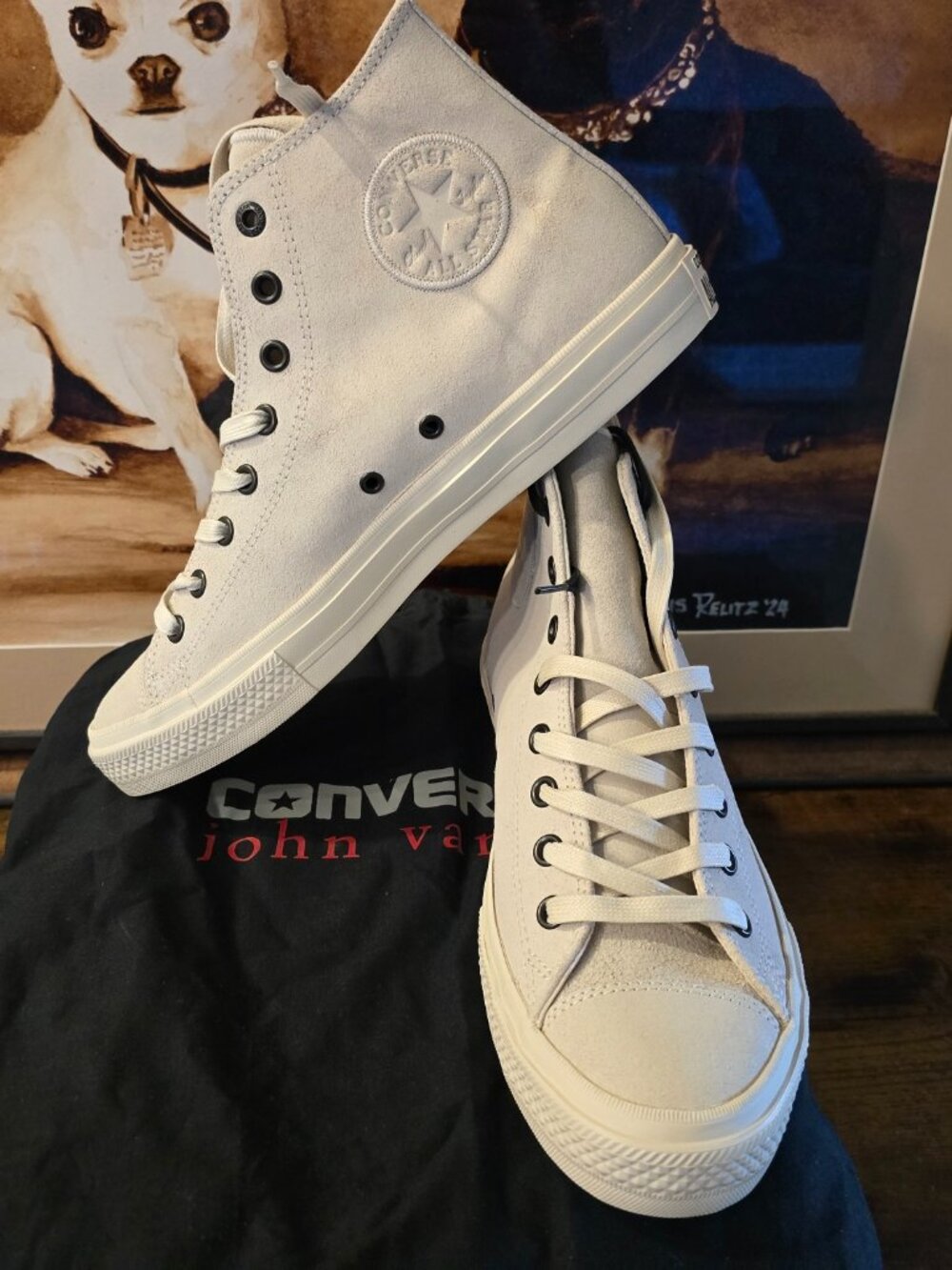 Converse CHUCK TAYLOR II x JOHN VARVATOS HI OX TURTLEDOVE / TURTLE Mens 11 NEW